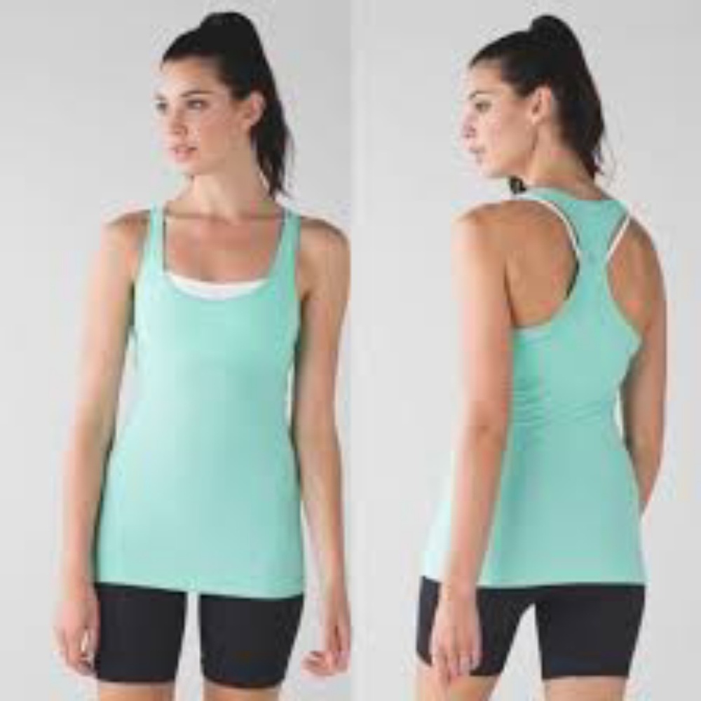 8(♡)Lululemon Cool Racerback in Heathered Mint